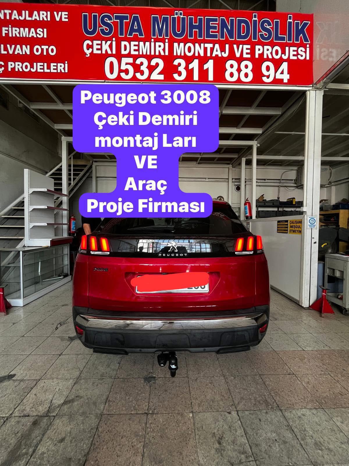 peugeot 3008 çeki demiri takma montajı ve araç proje firması ankara ostimde USTA MÜHENDİSLİK 05323118894