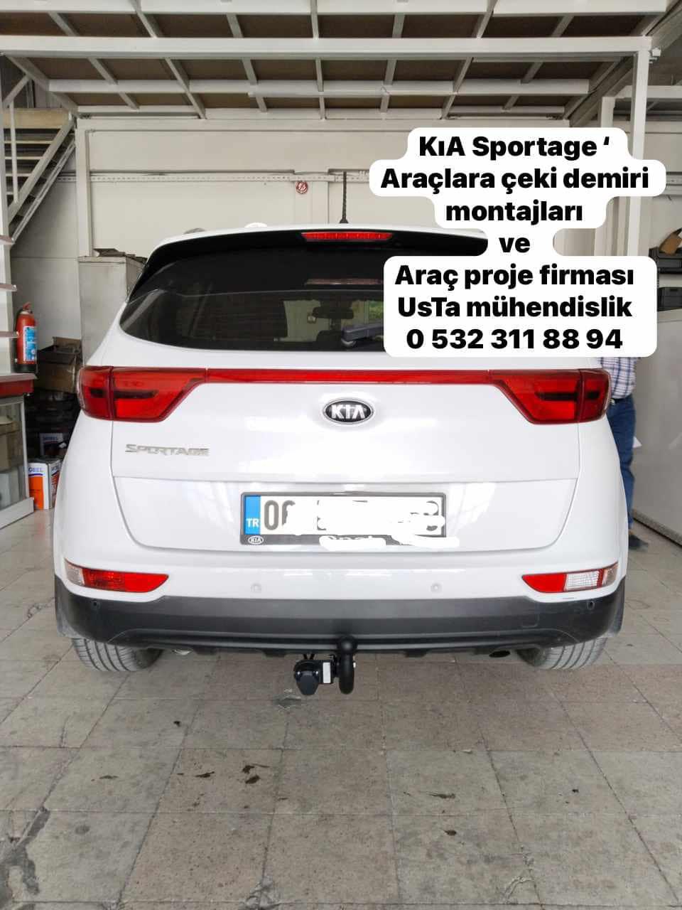 KIA SPORTAGE çeki demiri takma montajı ve çki dmiri projesi ankara USTA MÜHENDİSLİK 05323118894